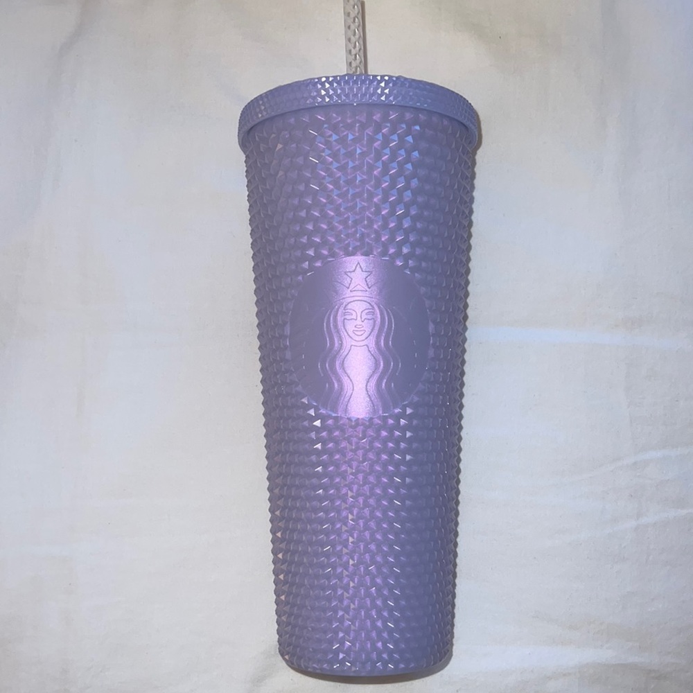 Purple studded Starbucks tumbler